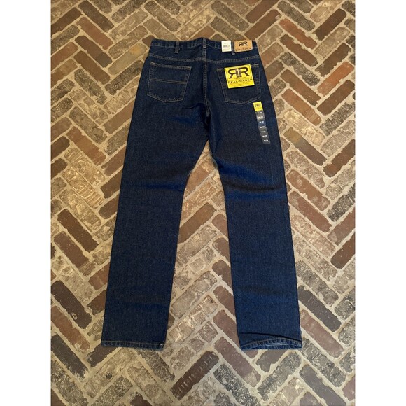 Real Ranch Wear Premium Mens Dark Wash 36/ 36 Blue Jeans NWT Fits Over Boots - Picture 8 of 8